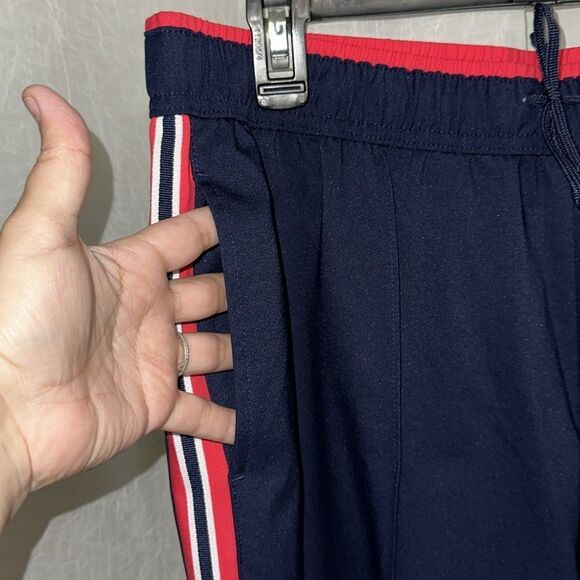 made for life L Navy Coral White Tux Stripe Track Pants - Picture 5 of 9